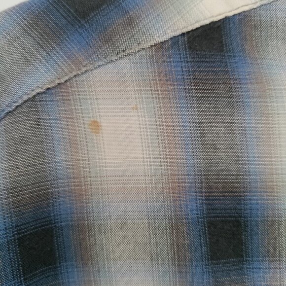 Tommy Hilfiger Plaid Button Down Collar Neck Tee Long Sleeve Shirt Top Large Men - Picture 5 of 9